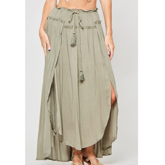 Boho Chic Maxi Skirt - Picture 2 of 7